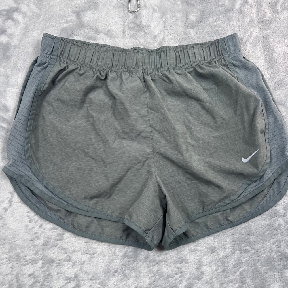 Nike Tempo Shorts Women Large Grey Dri-FIT Running Athletic Activewear 1769